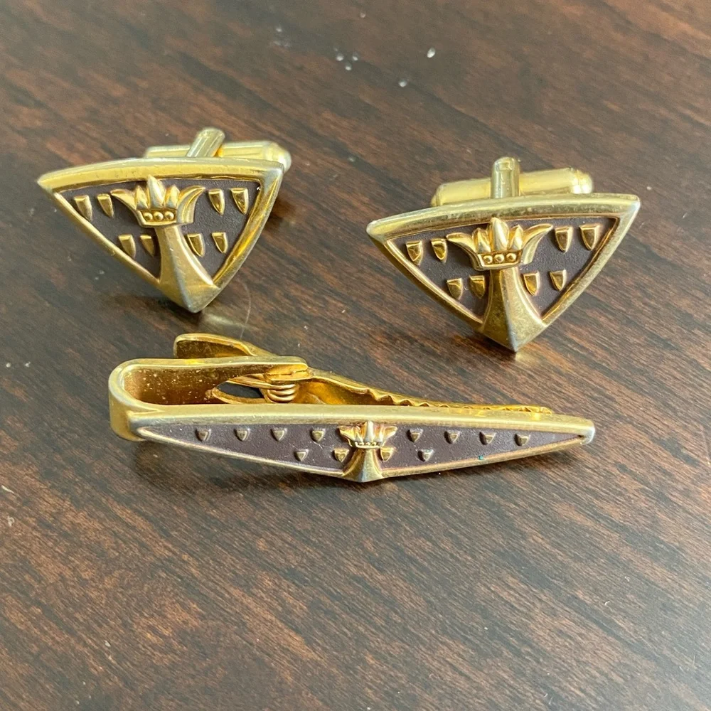 Vintage VTG 18 Piece Cuff Link Tie Clip Lapel Pin Lot‎